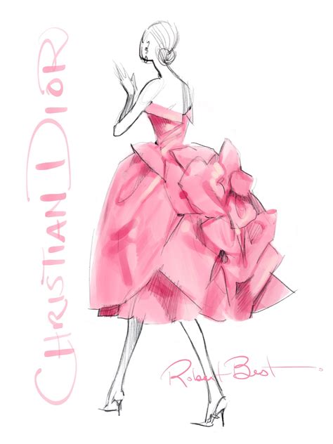 dior dress drawing|dior freestyle drawing.